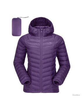 Women's Hooded Down Puffer Jacket Lightweight Packable Winter Coat